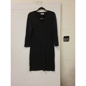 Calvin Klein Black Dress Size M Long Sleeve Acrylic Knit Career Casual
